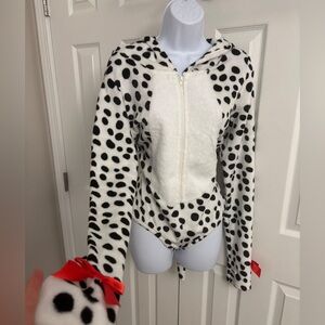 Dollskill Trickz N’ Treatz dalmatian hoodie with tail and bow